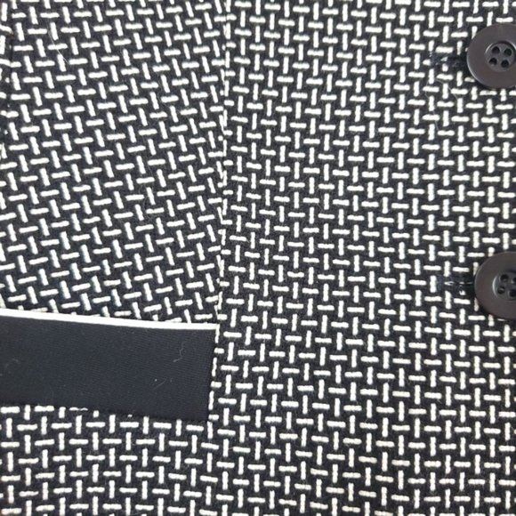 Vintage Escada black and white plaid wool silk patterned blazer - Picture 4 of 13